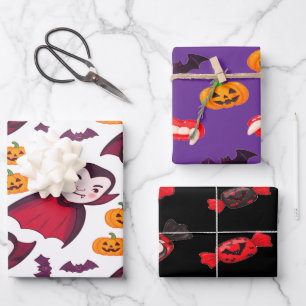 Dracula und Bats Spooky Fun Halloween Geschenkpapier Set
