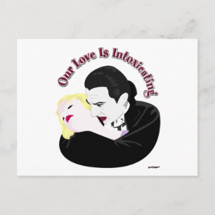 Dracula, unsere Liebe berauscht Postkarte