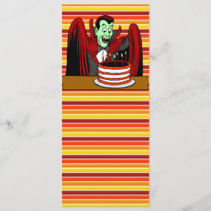 Dracula Vampire Cartoon Halloween Geburtstag Karte