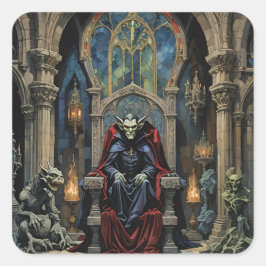 Dracula Vampire Quadratischer Aufkleber