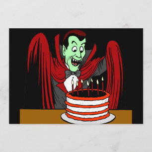 Dracula-Vampirs-Halloween-Geburtstag Einladung