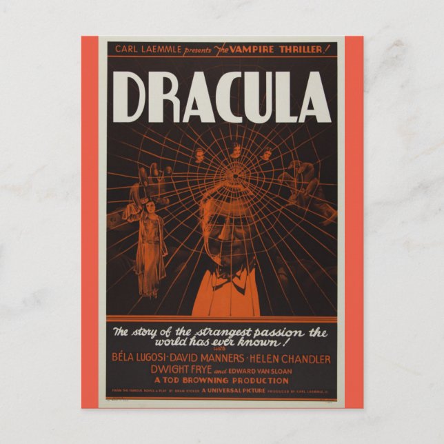 Dracula - Vintager Film Postkarte (Vorderseite)