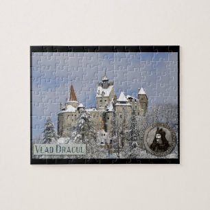 Draculas Schloss an der Kleie im Winter Puzzle