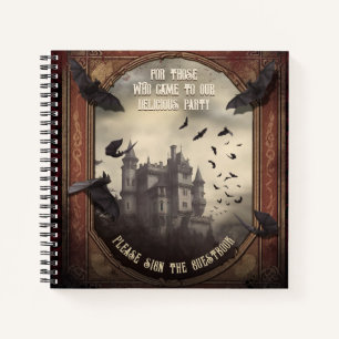 Draculas Spuk Castle Halloween Gästebuch Notizbuch