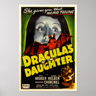 Draculas Tochter-Vintages Film-Plakat Poster