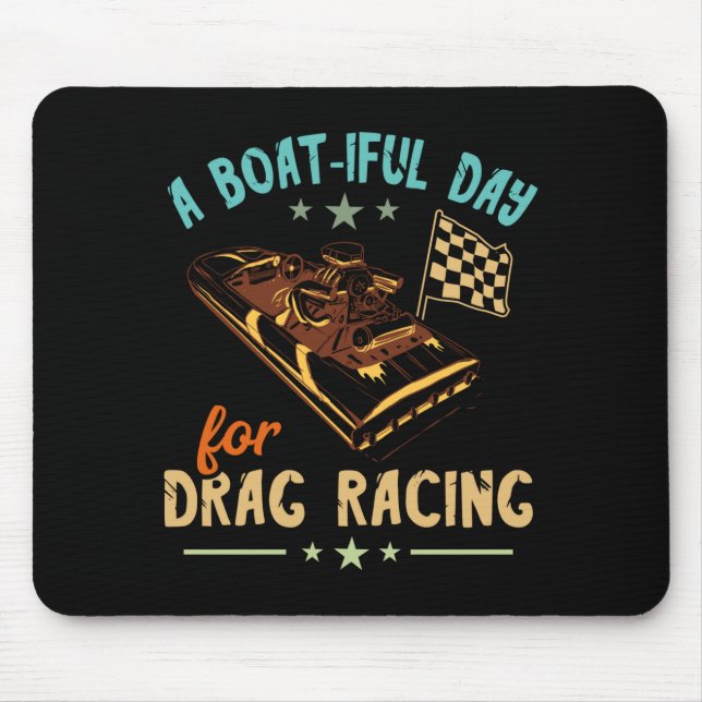 Drag-Boot-Rennen schöner Tag Boater Schnellboot Mousepad (Vorne)
