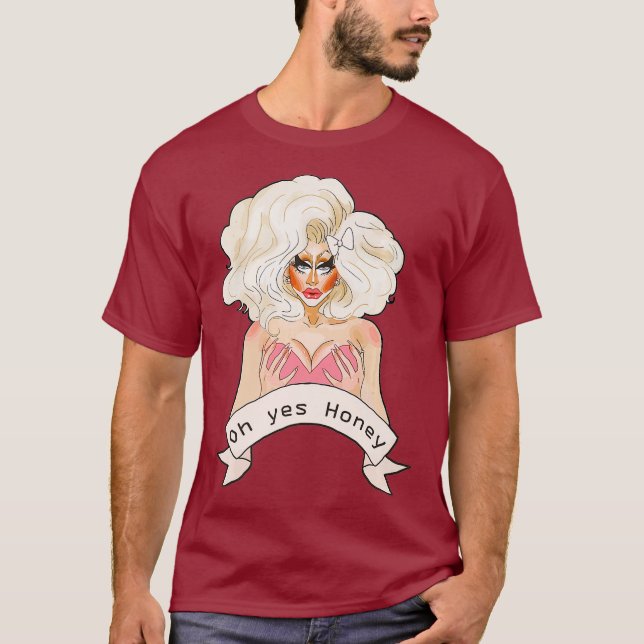 Drag Queen Doll Face Oh yes Honey Premium T-Shirt (Vorderseite)