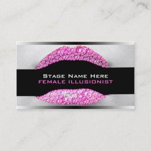 Drag Queen Hot Pink Diamond Blende Business Card Visitenkarte