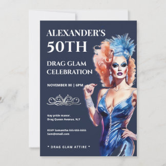 Drag queen lgbtq carnival festival glam glitz einladung