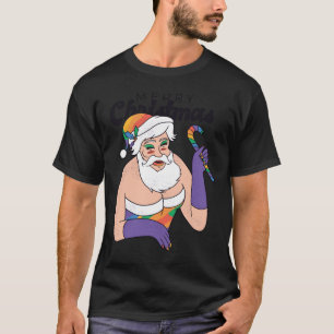Drag Queen Santa Clause Niedlich X-Mas Present T - T-Shirt