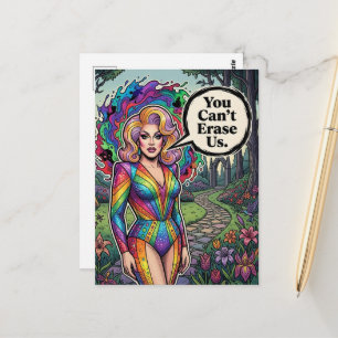 Drag Queen You Cant Erase Us Postkarte