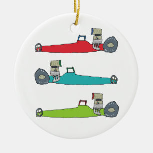 Drag Racing Keramik Ornament