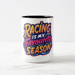 Drag Racing Rennwagen Drag Racing ist mein Lieblin Zweifarbige Tasse