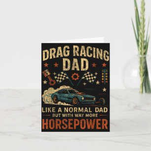 Drag Racing Rennwagen Vater Vintage Retro Drag Rac Karte