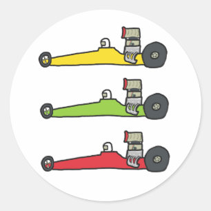 Drag Racing Runder Aufkleber