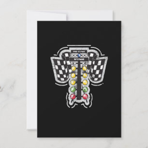 Drag Racing Weihnachtsbaum Lights Ziehen Racing T  Einladung