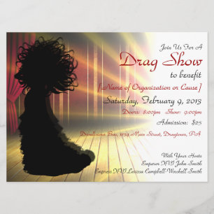 Drag Show Benfit Custom Invitations Einladung
