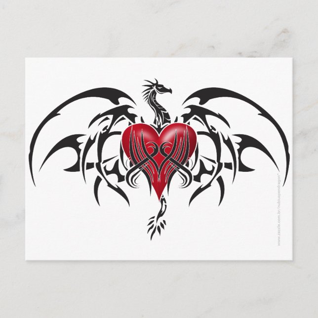 Dragão Tribal Postkarte (Vorderseite)