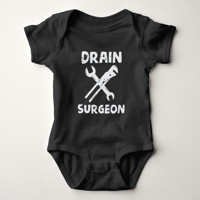 Drageon Funny Plumber Husband Baby Strampler (Vorderseite)