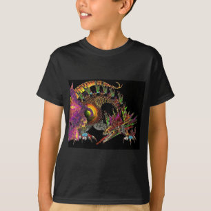 DRAGO/FANTASY-DRAGON IN GOLD LILA UND SCHWARZ T-Shirt