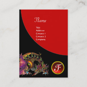 DRAGO GEM STONE MONOGRAM lila Rübenbrut Visitenkarte