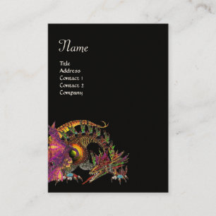 DRAGO, Monogramm, schwarz lila Visitenkarte