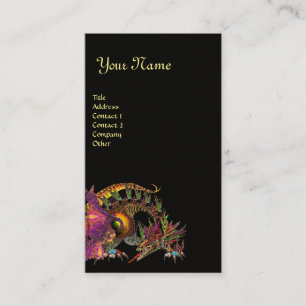 DRAGO Monogramm, schwarz lila Visitenkarte