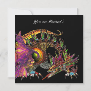 DRAGO violett lila schwarz Einladung