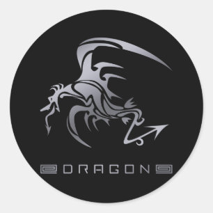 DRAGON6 RUNDER AUFKLEBER