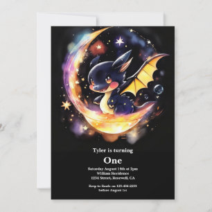 Dragon 1. Geburtstag Einladung