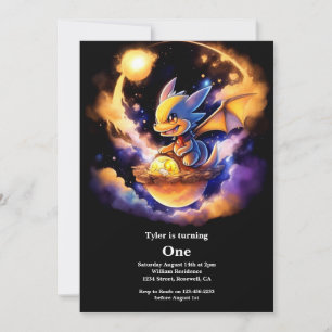 Dragon 1. Geburtstag Einladung