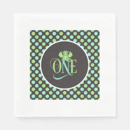 Dragon 1st Birthday Napkins - ONE Serviette