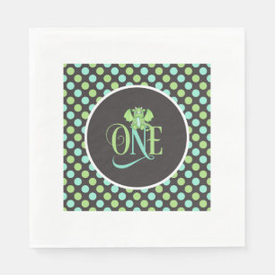 Dragon 1st Birthday Napkins - ONE Serviette