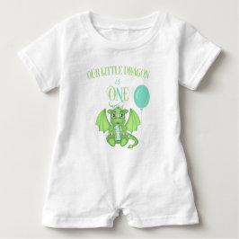 Dragon 1st Birthday Romper Baby Strampler