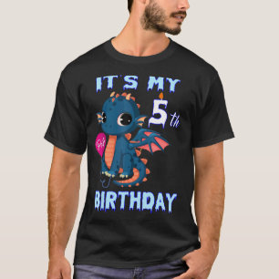 Dragon 5 Kinder 5 Geburtstagskinder 5 Jahre Mädche T-Shirt