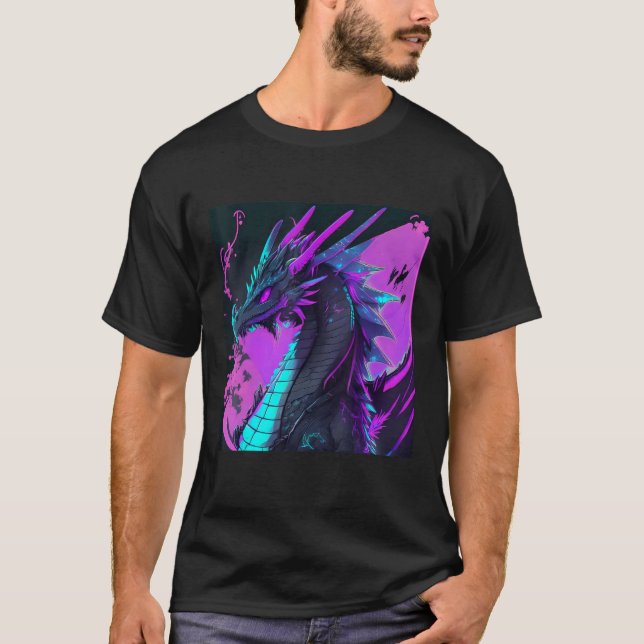 Dragon Aesthetic Style Japan Vaporwave 80s 90s T-Shirt (Vorderseite)
