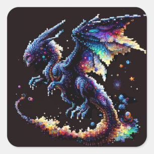 Dragon Air Elemental Quadratischer Aufkleber