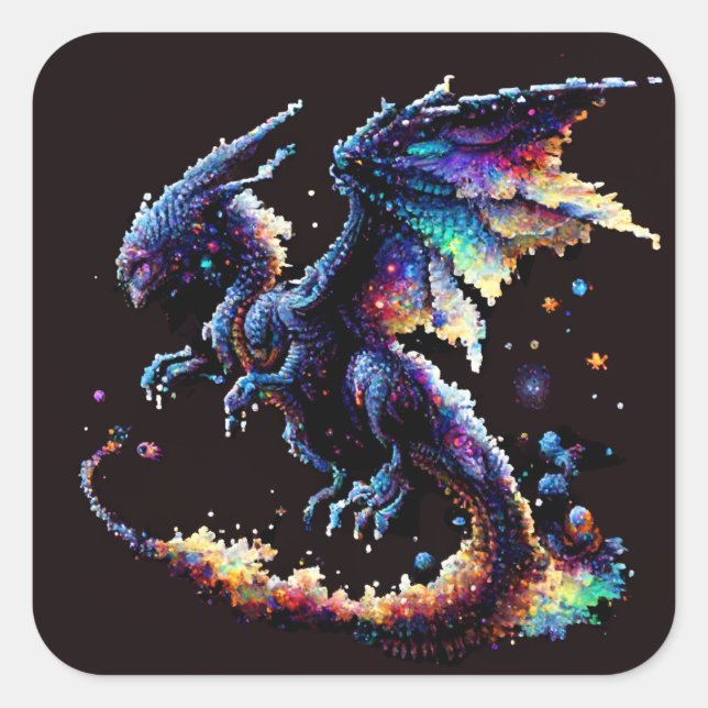Dragon Air Elemental Square Sticker (Vorderseite)