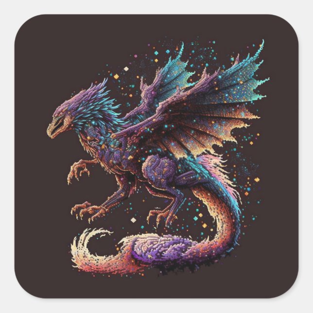 Dragon Air Elemental Square Sticker (Vorderseite)
