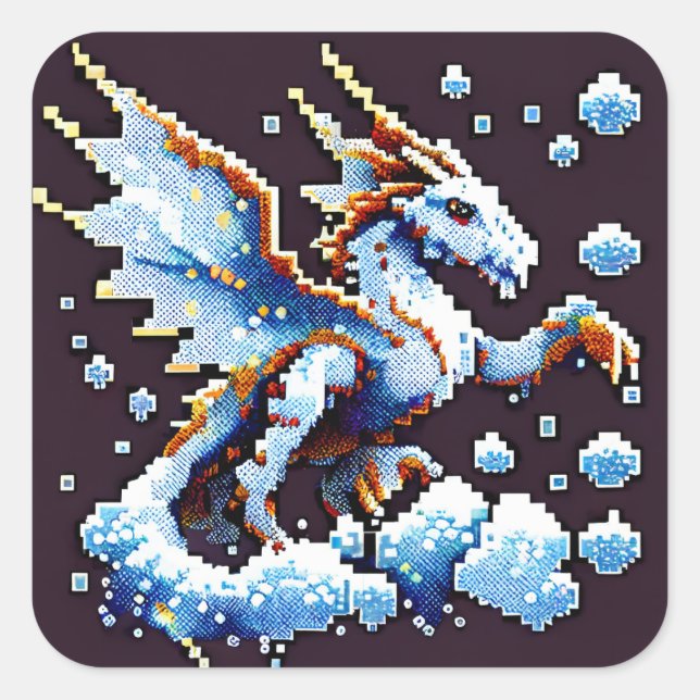 Dragon Air Elemental Square Sticker (Vorderseite)
