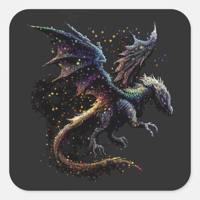 Dragon Air Elemental Square Sticker (Vorderseite)