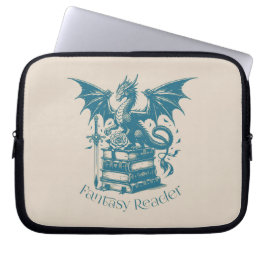 Dragon and Books Fantasy Reader Laptopschutzhülle