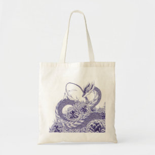 Dragon and Peony Tote Bag Tragetasche