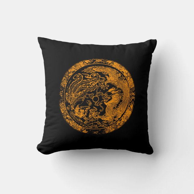 Dragon and Phoenix American MoJo Pillow Kissen (Vorderseite)