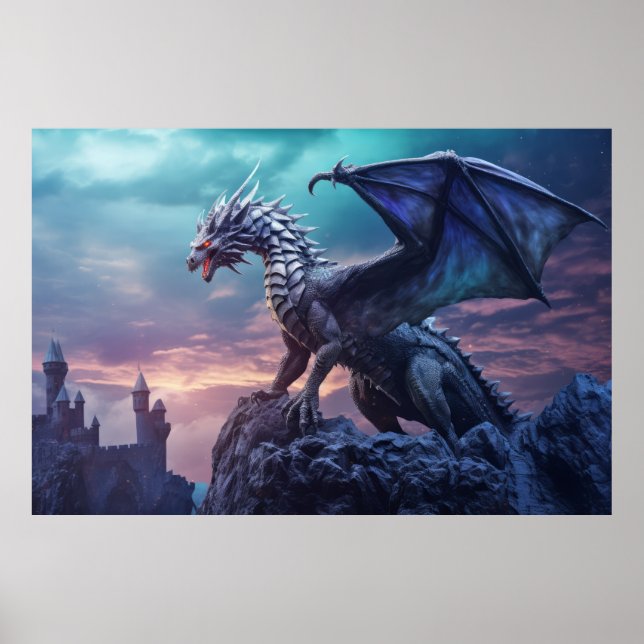 Dragon Animal Creature Fantasy Fantasy Colorado Ku Poster (Vorne)