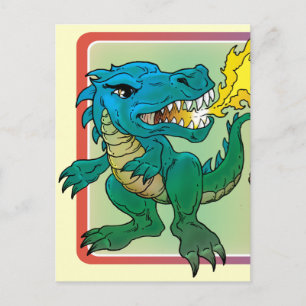 Dragon Art inspired by little t by Scott Rosema Postkarte