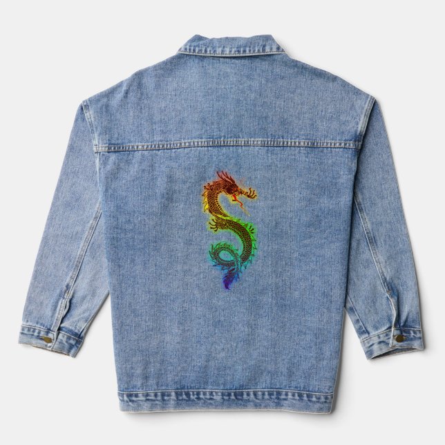 DRAGON ART JEAN DENIM JACKET JEANSJACKE (Rückseite)