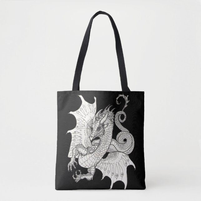 Dragon Art Nouveau Style Ink zeichnend (Vorderseite)