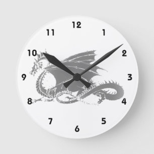 Dragon Art Runde Wanduhr