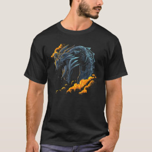 Dragon Asia Rpg Tischplatten-Spiel Geometrie Rolle T-Shirt